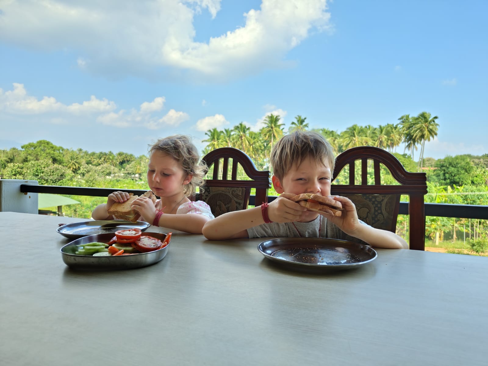 Children engaged in nature activities